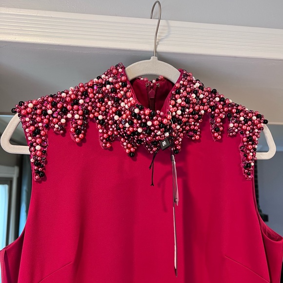 Badgley Mischka Beaded Mock Neck Gown - Picture 5 of 9